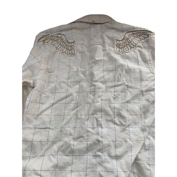 Christopher Wicks English Laundry Button Up Shirt Snap Button Cuff XXL READ - Picture 13 of 16